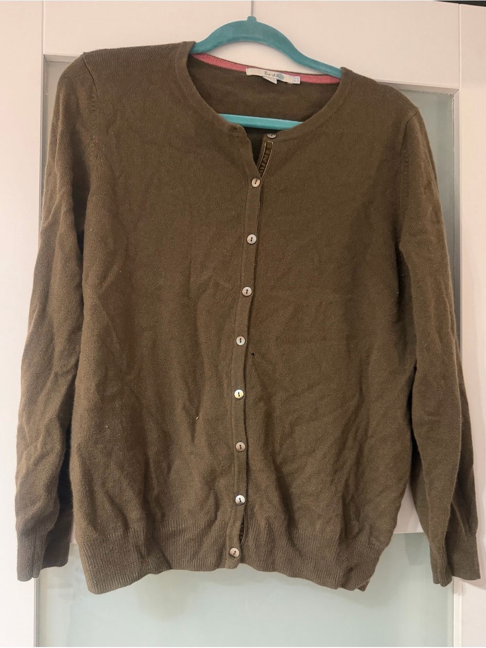 Boden Olive Green Button-Front Women's Cardigan